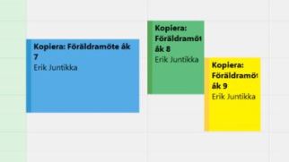 Färgkodning kalender