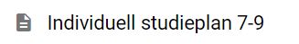 Individuell studieplan