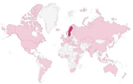 Spridning sjökortet